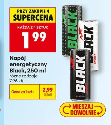 Napój energetyczny Black promocja w Biedronka