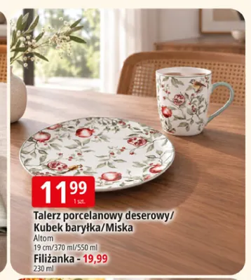 Talerz porcelanowy deserowy Altom 19 cm promocja w Leclerc