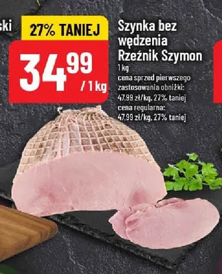 Szynka bez wędzenia Rzeźnik Szymon promocja w POLOmarket