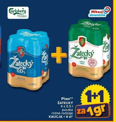 Piwo Žatecký Světlý Ležák 4-pak 500 ml promocja w Carrefour