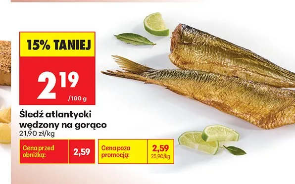 Śledź atlantycki wędzony na gorąco promocja w Biedronka
