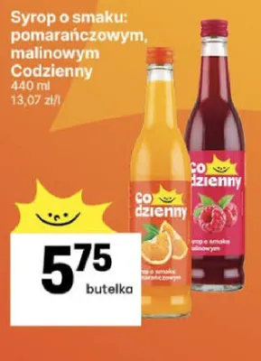 Syrop o smaku: pomarańczowym, malinowym promocja w Delikatesy Centrum