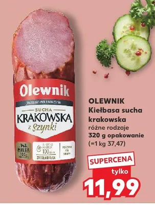 Kiełbasa sucha krakowska różne rodzaje promocja w Kaufland