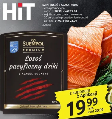Łosoś pacyficzny dziki z Alaski Sockeye Suempol Premium 100g 320761 promocja w Selgros