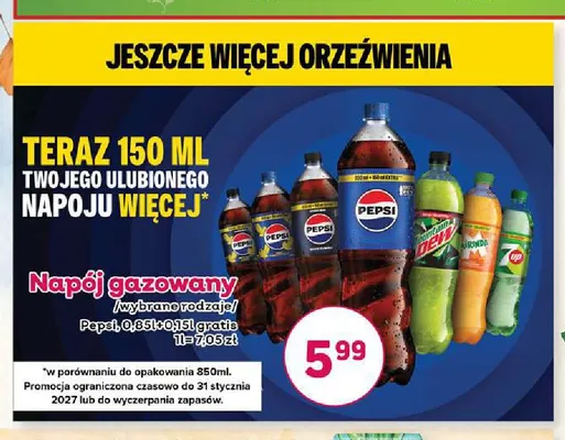 Napój gazowany Pepsi promocja w Bliski