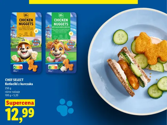Kotleciki z kurczaka Chef Select Chicken Nuggets promocja w Lidl