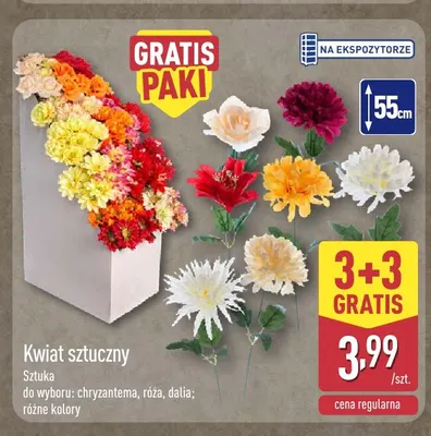 Kwiat sztuczny dalia promocja w Aldi