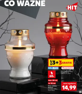 Znicz szklany z-486 promocja w Kaufland