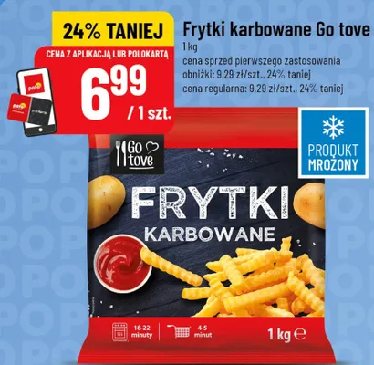 Frytki karbowane Go tove promocja w POLOmarket