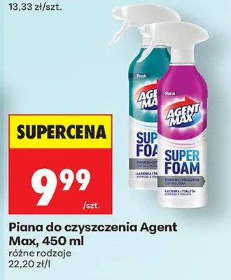 Piana do czyszczenia Agent Max różne rodzaje promocja w Biedronka