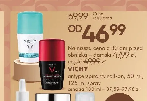 Antyperspiranty VICHY promocja w Super-Pharm