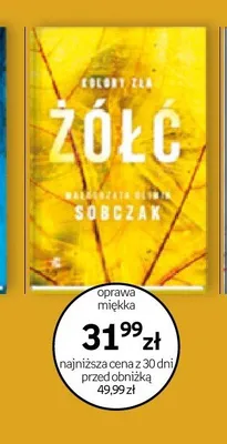 Książka Żółć Kolory zła Małgorzata Oliwia Sobczak Wydawnictwo W.A.B. promocja w Empik