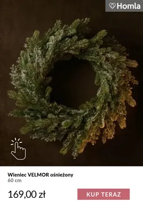 Wieniec Velmor ośnieżony 60 cm Homla promocja w Homla