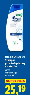 Szampon Head & Shoulders przeciwłupieżowy do włosów różne rodzaje promocja w Lidl