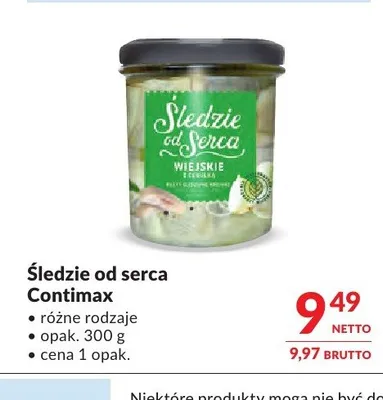 Śledzie od serca Contimax promocja w Makro