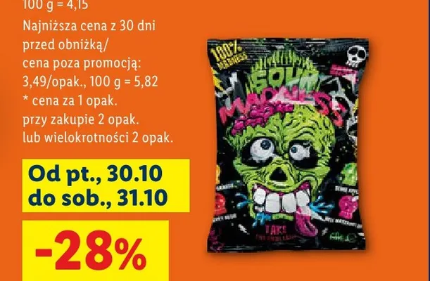 Cukierki Sour Madness promocja w Lidl