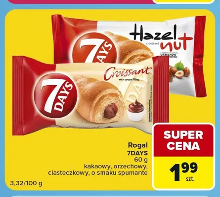 Rogal 7Days ciasteczkowy promocja w Carrefour Market