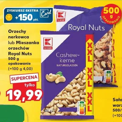 Orzechy nerkowca lub Mieszanka orzechów Cashew-Kerne promocja w Kaufland