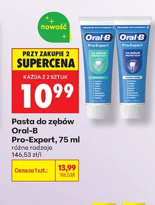 Pasta do zębów Oral-B Pro-Expert Cleaning Crystals promocja w Biedronka