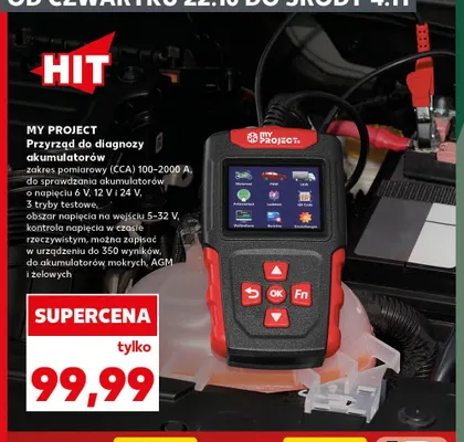 Przyrząd do diagnozy akumulatorów My Project promocja w Kaufland