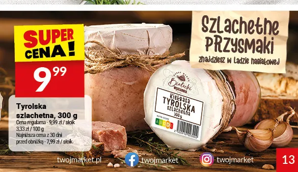 Tyrolska szlachetna Białecki Wędzarnia promocja w Twój Market