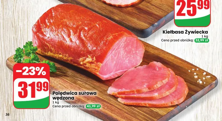 Polędwica surowa wędzona Agro Rydzyna promocja w Dino