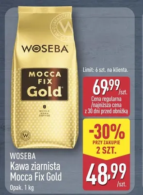 Kawa ziarnista Mocca Fix Gold WOSEBA promocja w Aldi