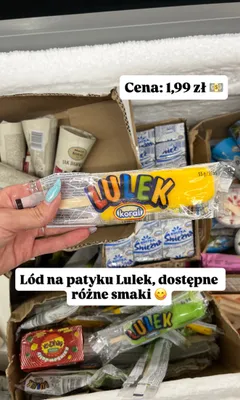 Lód wodny na patyku Lulek o smaku pomarańczowym promocja w Dino