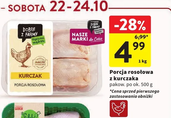 Porcja rosołowa z kurczaka Dobre z Farmy promocja w Intermarche