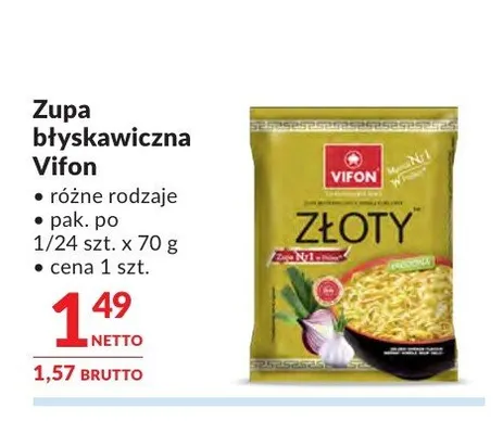 Zupa błyskawiczna Vifon Złoty promocja w Makro