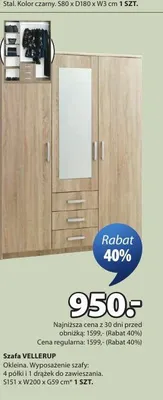 Szafa VELLERUP promocja w Jysk