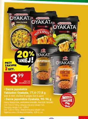 Danie japońskie Yakiudon Oyakata yuzu & chili promocja w Twój Market