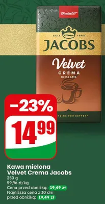 Kawa mielona Jacobs Velvet Crema promocja w Dino