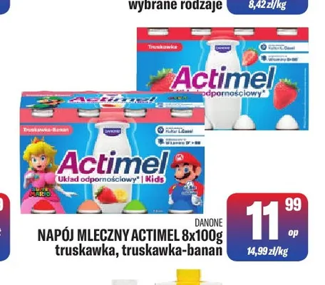 Napój mleczny Actimel truskawka 8-pak Danone promocja w Tomi Markt