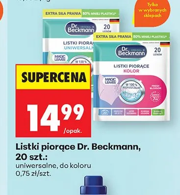 Listki piorące Dr. Beckmann do koloru promocja w Biedronka