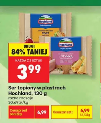 Ser topiony w plastrach Tost Hochland promocja w Biedronka
