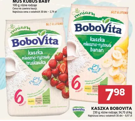 Kaszka mleczno-ryżowa banan BoboVita promocja w Stokrotka