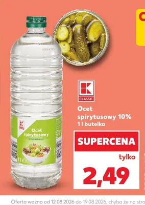 Ocet spirytusowy 10% K-Classic promocja w Kaufland