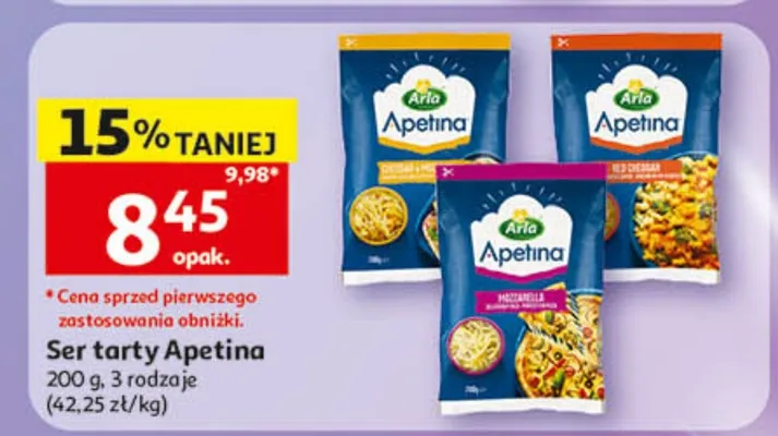 Ser tarty Apetina Red Cheddar promocja w Auchan