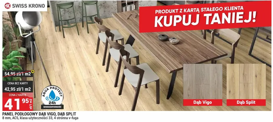 PANEL PODŁOGOWY DĄB SPLIT promocja w Merkury Market