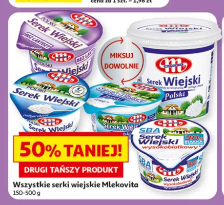 Serki wiejskie Mlekovita promocja w Auchan