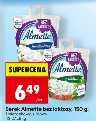 Serek śmietankowy bez laktozy promocja w Biedronka