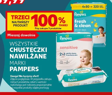 Chusteczki nawilżane Pampers Aqua Soft Touch promocja w Kaufland