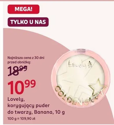 Korygujący puder do twarzy Banana Lovely promocja w Rossmann