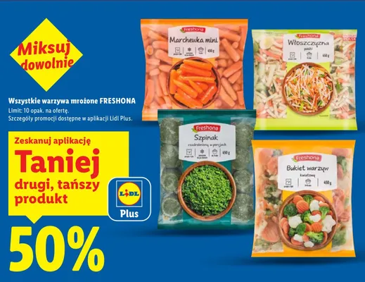 Warzywa mrożone Szpinak promocja w Lidl