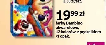 Farby Bambino akwarelowe promocja w Empik