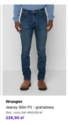 Jeansy Slim Fit Wrangler granatowy promocja w Lounge by Zalando
