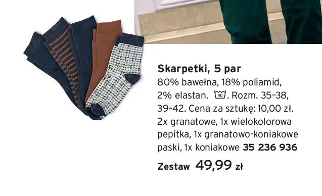 Skarpetki 5-pak promocja w Tchibo