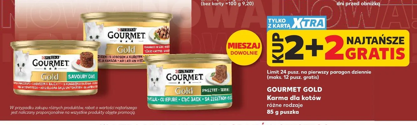 Karma dla kotów Gourmet Gold Pasztet promocja w Kaufland