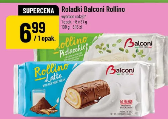 Roladki Balconi Rollino różne rodzaje promocja w POLOmarket